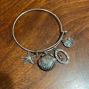 Silver Charm Bangle Bracelet